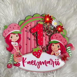 Strawberry Shortcake Cake Topper Decor