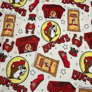 BUC-EES 50x60 Plush Blanket with Beaver Nuggets Design and Iconic Buc-ees Logo for Cozy Comfort