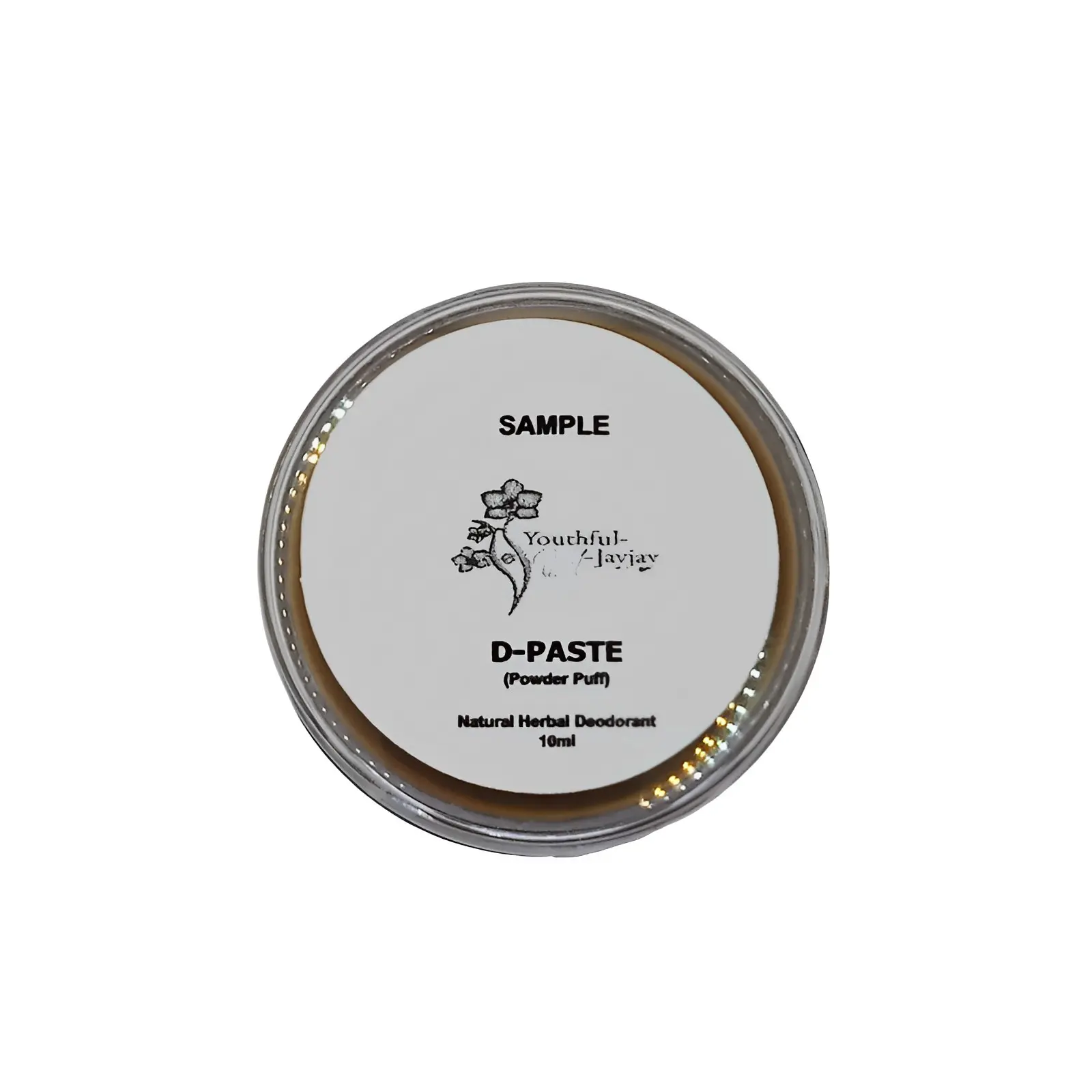 D-PASTE:  Powder Puff- Natural Organic Herbal Deodorant, 10ml Sample