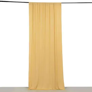 Champagne 4-Way Stretch Spandex Backdrop Drape Curtain, Wrinkle Free Event Divider Panel with Rod Pockets - 5ftx10ft