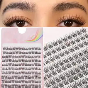 120pcs Eyelash Extensions, 10 Rows 8-16mm, Ultra Thin Reusable Clusters, Natural to Dramatic Style, Beginner Friendly Makeup Tool, Asian Doll Lash Clusters, Lightweight Natural Eyelashes