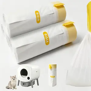 Cat Litter Bags - 60 Durable Drawstring Liners for Automatic Litter Boxes Heavy-Duty Replacement Bags for Self-Cleaning  AutoScooper 11 by Waste Bags for Automatic Litter Boxes, 60-Pack SummerVibes petlovers#Summervibes #petLovers
