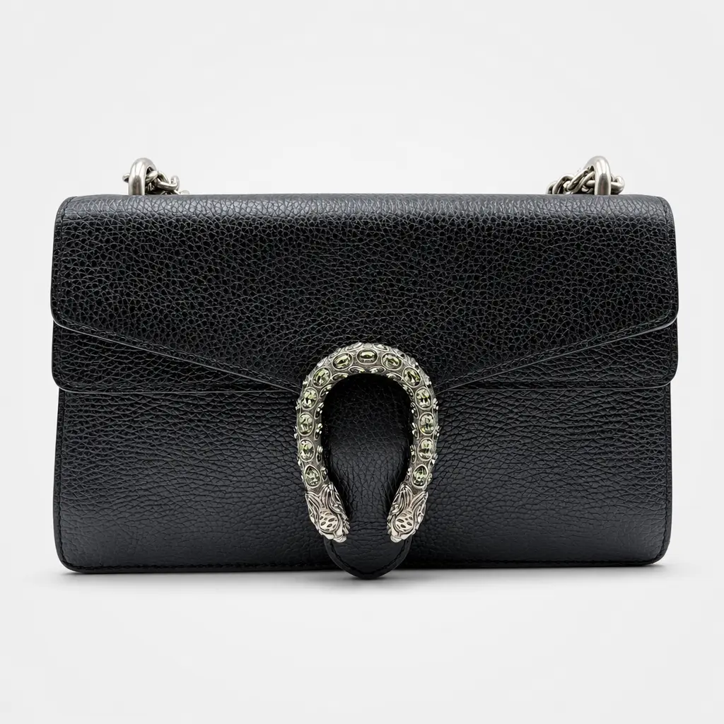 Pre-owned GUCCI france Shoulder Bags H2 Black Dionysus with Diamond Buckle H02043