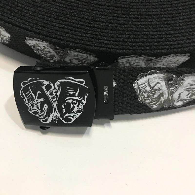 Initial letters Canvas Military Web smile now cry later Belt 50 inch & sylver Letter or waist Decors or longer belt