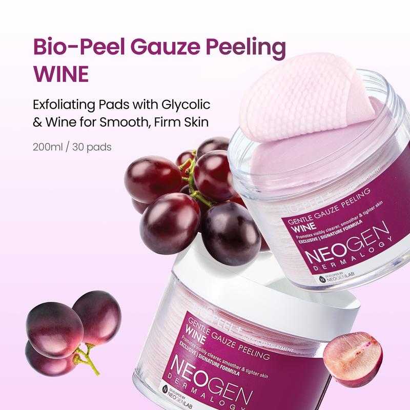 [NEOGEN Official] Bio-peel Gauze Peeling Pads Wine 6.76 Fl Oz / 30 Pads