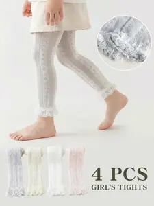 4 PCS baby Leggings Girls' Kids'tights Anti-Mosquito - Breathable Mesh Material, Lightweight, Versatile Use, Perfect for Dance, School & Outdoor Activities