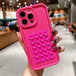 Anti-Slip Silicone Phone Case with Suction Cup, Compatible with iPhone 11/12/13/14 Series, Durable Protective Cover