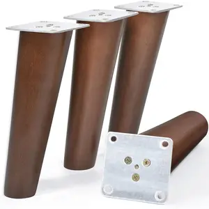 Angled Furniture Legs 8 inch Slanted Wood Legs for Ottoman Bench Coffee Table Pack of 4