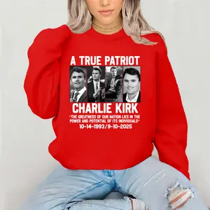 A True Patriot Charlie Kirk Sweatshirt, Rest in Peace Charlie, Charlie Kirk Memorial T-Shirt, Republican Shirt, Patriotic American