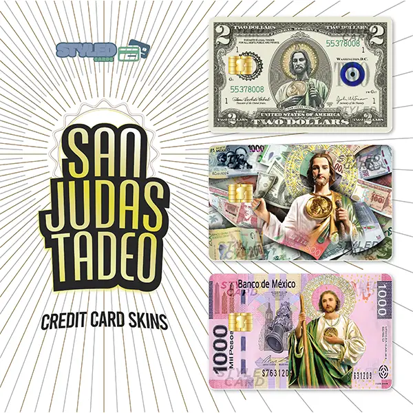 san judas debit card stickers high quality vinyl