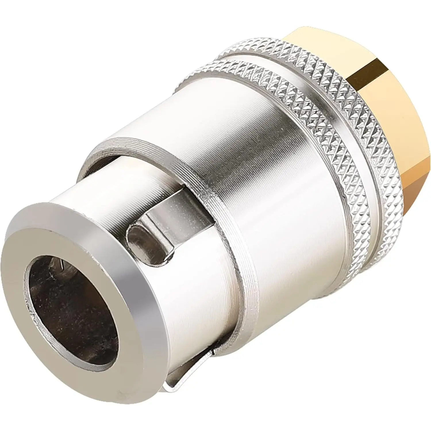 Lock On Air Chuck for Large Bore Valve, Heavy Duty Closed Flow Tire Chuck, 1/4" FNPT for Tire Inflator and 12V1 Stem Quick Connector