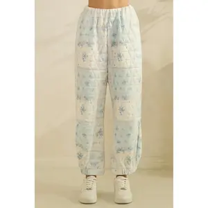 Floral Textured Lounge Pants