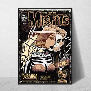 MISFITS Band Poster , Vintage Wall Art ,Concert Poster