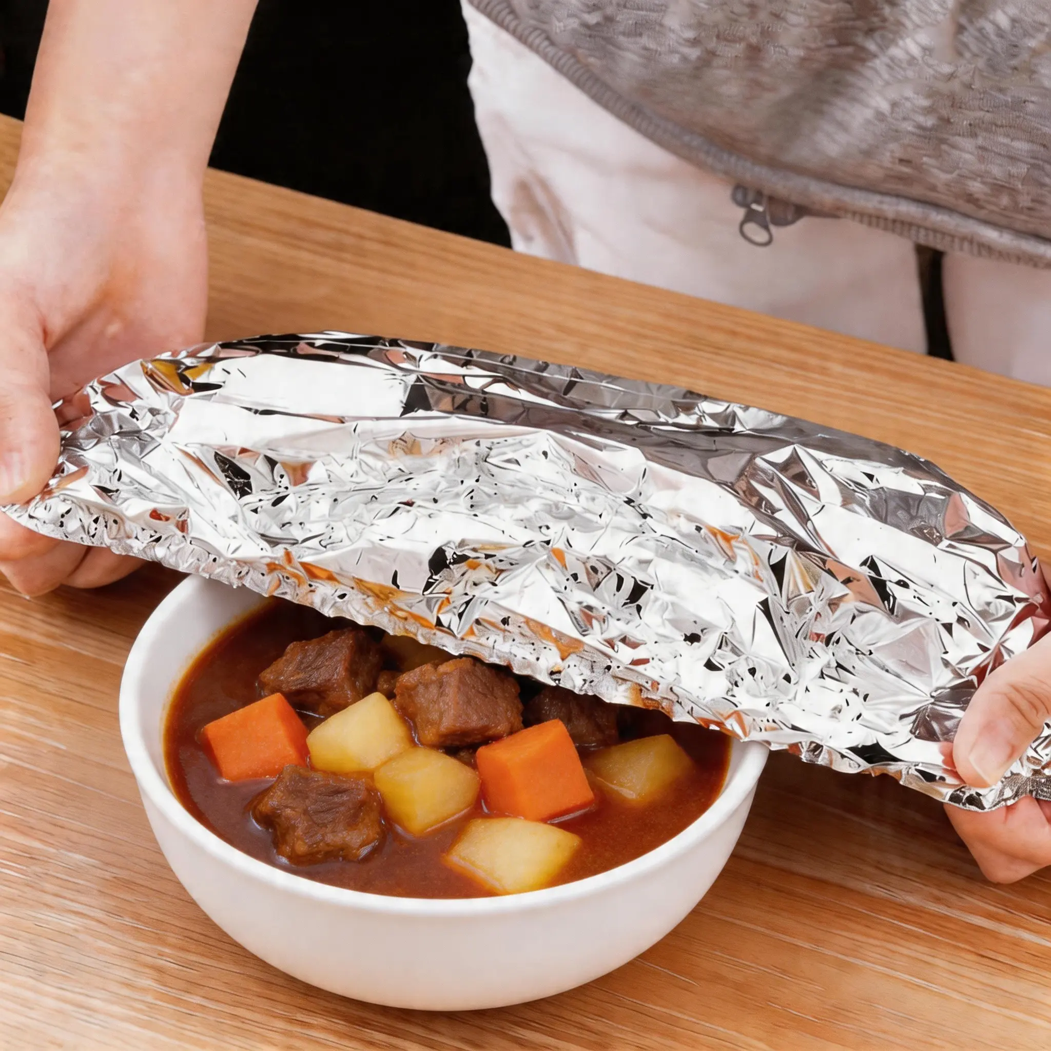Thickened Aluminum Foil Food Cover – Heat Retaining & Freshness Preservation, Kitchen Insulation Cover for Dining Table & Food Containers, Keeps Food Warm & Clean