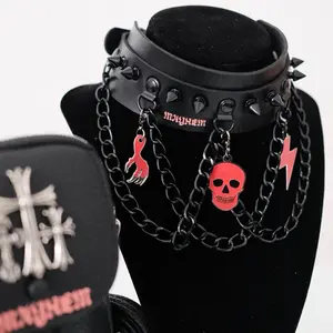 After Dark Glow Skull Choker - Red Days & Illuminated Nights