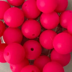 Fuchsia Silicone Beads