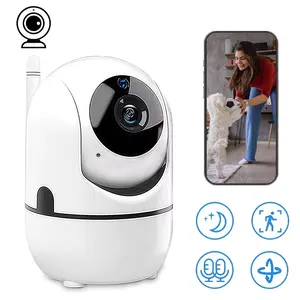 360° Rotatable Home Security Camera,Wireless Indoor Camera,Indoor Security Camera with Pan&Tilt,smart Baby/pet/elder/nanny Monitor,Motion Detection and Tracking,2.4G Wifi App Remote Control,IR Night Vision,Local/Cloud Storage
