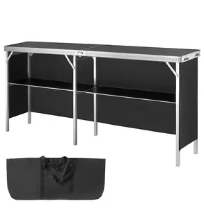 Folding Bar Table - Portable Trade Show Podium, Exhibition Counter, Party Table with Case Bracket Type 55 in and Above