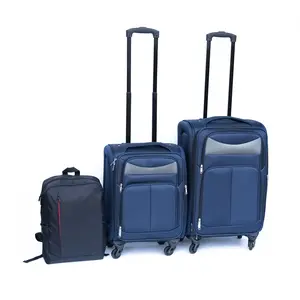 (20+24) Travel case two-piece suitcase set Oxford trolley case without password lock universal wheel + Oxford cloth backpack luggage