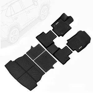 OEDRO Floor Mats for 2019-2025 Toyota RAV4（NO Hybrid & Prime) Full Set, TPE All Weather Floor Liners for RAV4 Back Seat Cover Protector Cargo Liner Backrest Mats Accessories Comprehensive Protectionn