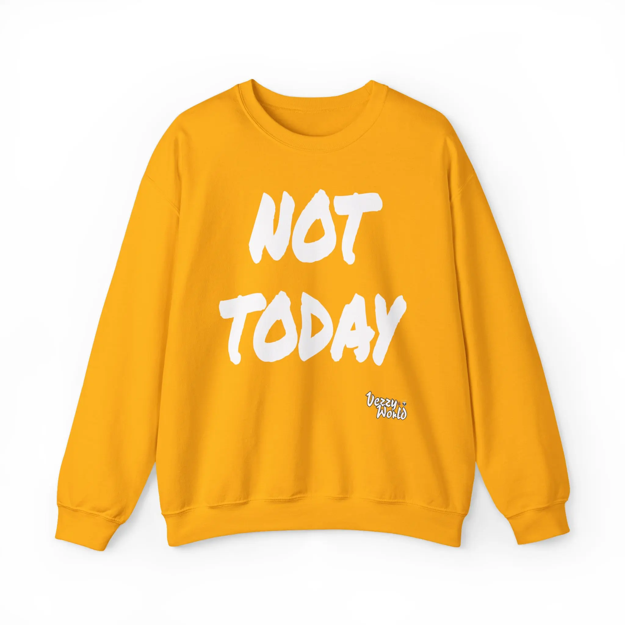 Motivational Not Today Unisex Sweatshirt - Crewneck Jumper, Inspirational Quote Clothing, Positive Vibes Apparel, Cozy Graphic Top, Self