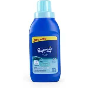 Clorox Fraganzia Liquid Laundry Detergent in Ocean Scent, 12 Oz | HE Compatible for All Front and Top Load Washing Machines, High Efficiency Laundry Detergent Compatible