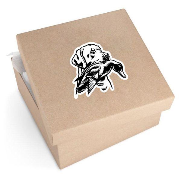 Duck Hunting Dog Sticker Waterproof Vinyl Decal For Laptop, Car, Phone, Water Bottle, Lab Retriever Hunter Sticker For Outdoorsmen, Hunting Dog Gift, Durable Hunting Lab Decal