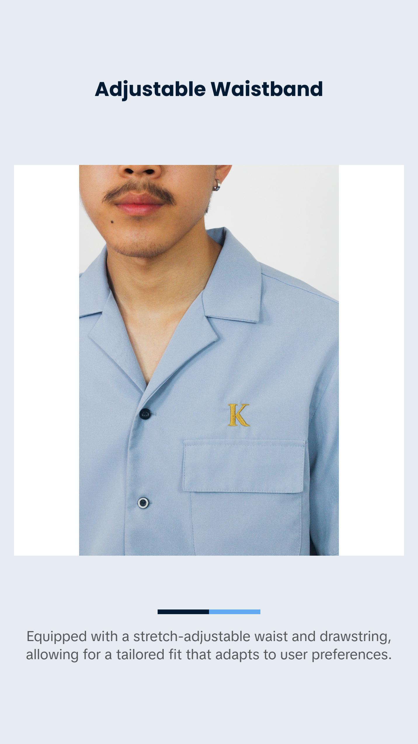 Sky Blue 2-piece Men's Outfit Set Sky Blue 2-piece Men's Outfit Set