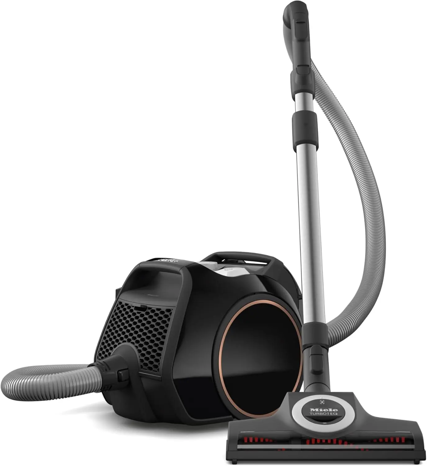 Miele Boost CX1 Cat & Dog High-Efficiency Cylinder Vacuum Cleaner - Corded, Bagless, Lightweight, Compact, Vortex Tech, TurboBrush, HEPA AirClean Filter, Black/Rose | High-Efficiency Cylinder Vacuums