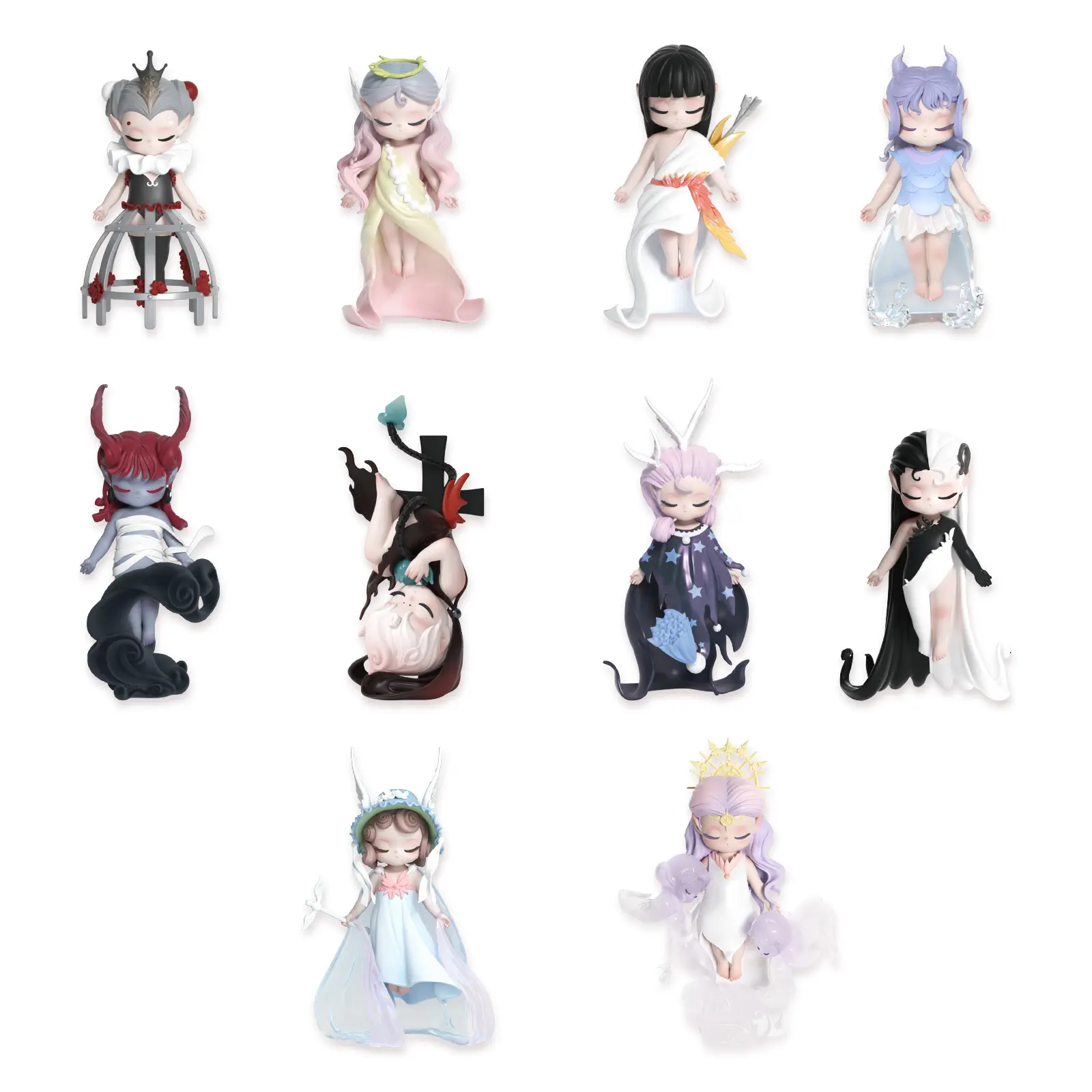 52TOYS SLEEP Fairyland Elves Collectible Toy Kawaii Creative Gift Room Decor Desktop Decoration Gift for Birthday Party Figurine Figures