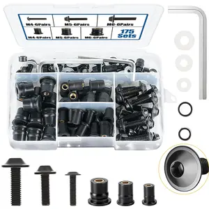 Pcs M M M Neoprene Well Nuts Kit T Aluminium Screws TPR Rubber Expansion Nuts Brass Copper Bolts Fit for Marine, Motorcycle, Kayak & Windscreen Accessories Pairs