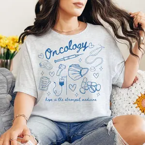Oncology Nurse Shirt Inspirational Chemo Nurse Tee Gift for Hem Onc Nurse Hematology Oncology Team TShirts Pediatric Oncology RN Shirt Fit Top
