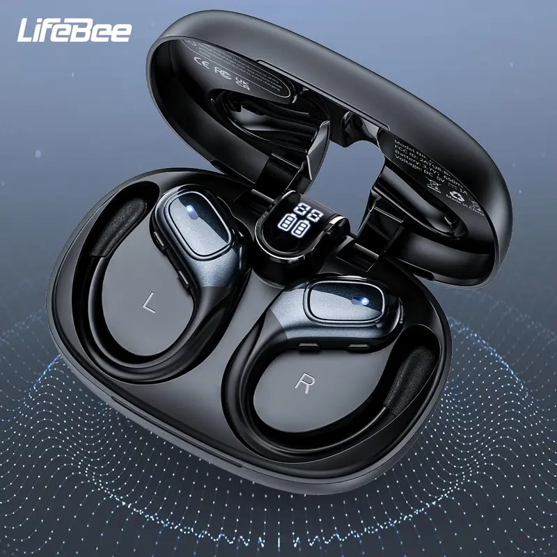LIFEBEE TWS In-ear Design Wireless BT Earphone, Waterproof Wireless Earbuds with Ear Tip Covers, BT Headphones for iOS & Android