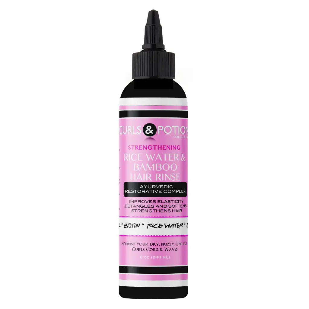 Curls & Potion Rice Water Hair Rinse - Treatment for Elasticity and Strength in Rich Rice Water