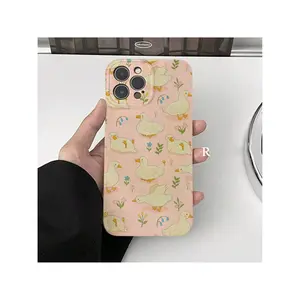 FL Cole Duck Adorable Pet Comprehensive Seismic-Proof Film Rigid Phone Case For Iphone 11/12/13/14/15/16/PLUS/PRO/PROMAX Present Protective Shell Gift For Both Men And Women