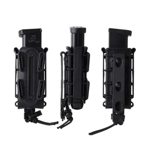 KRYDEX Soft Shell 9mm Universal Magazine Pouch – Molle Tactical Fastmag Pistol Holder, Fit Glock / 45ACP for Hunting Airsoft