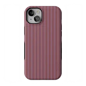 Casely iPhone 15 Plus Case | Stripes and the City | Tiny Pinstripe | Bold Protective Design | Compatible with MagSafe