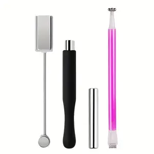 Nail Art Tile Set - Double-headed Cat-Eye Liquid Nail Polish Sticks and 3D Hand Nail Tools
