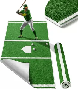 10x5 ft Baseball Batting Mat with Non-Slip Rubber Backing, 2026 New Foldable Baseball Hitting Mat, Base Ball Home Plate Mat, Indoor/Outdoor Softball Hitting Mat Portable Batting Practice Mat, Red