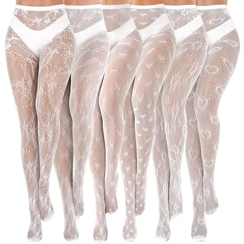 White Heart 6 Pairs 6 Styles