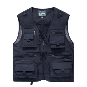 Men's Casual Cargo Vest - Zipper Flap Pockets, Zip Up Design - For Spring Summer Outdoor Activities - Fishing, Photography - Perfect Gift for Men
