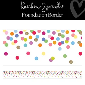 Rainbow Sprinkles Bulletin Board Border