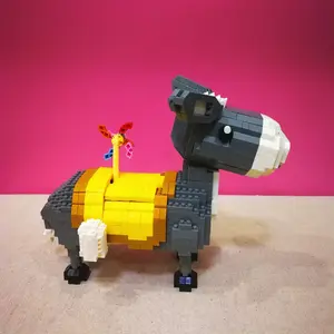 Fun Little Donkey Building Blocks, Premium Toy, Desktop Collectible Ornament, High-Quality Kids Plaything