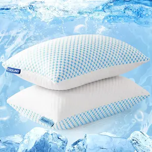 EASELAND Cooling Bed Pillows for Side Back Stomach Sleepers, Removable Cooling Cover for Hot Sleepers, Adjustable  Shredded Memory Foam, Mother's Day Gifts, Bedroom Decor