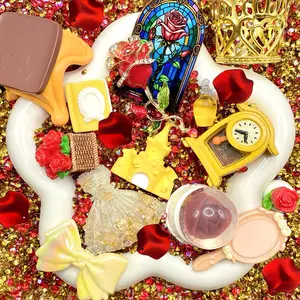 Enchanted Rose -  Live Mix- Mixed Craft Embellishment Pack for Journals & DIY Crafts – Metal, Resin, Rhinestones & Artificial Flowers Assortment for Scrapbooking, Resin Art & Decoration