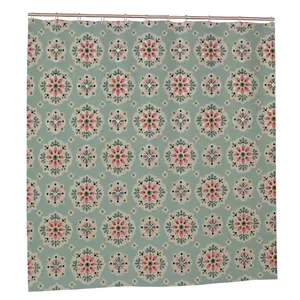 Vintage Floral Medallion Shower Curtain