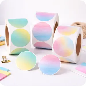 Creative Thermal Labels | Gradient Color Stickers 2” | 400 Labels for Small Business, Aesthetic Packaging Labels for Gift Notes & Branding