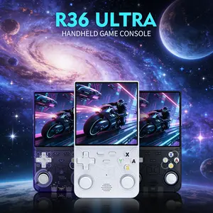 R36ultra Game Console, Dual Joysticks, 4 Inch IPS Display, TF Card Slot, USB-C Charging, Halloween Christmas Gift, Fun Entertainment Partner