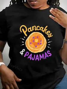 100% Cotton Unisex Pancake Pajama Slumber Sleepover Party T-Shirt
