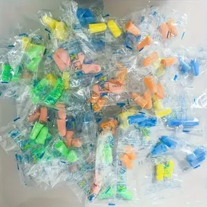 Reusable Soft Slow Bounce Sleeping Earplugs Mixed Colors Individually Wrapped for Snoring Travel Sleep Study Work Lunch Break